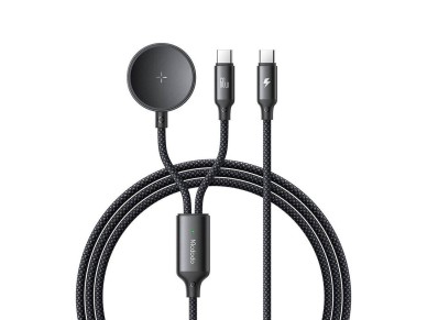 Cable USB-C 2 en 1 Mcdodo CA-4210 + cargador para Samsung Watch, 60 W, 1,2 m