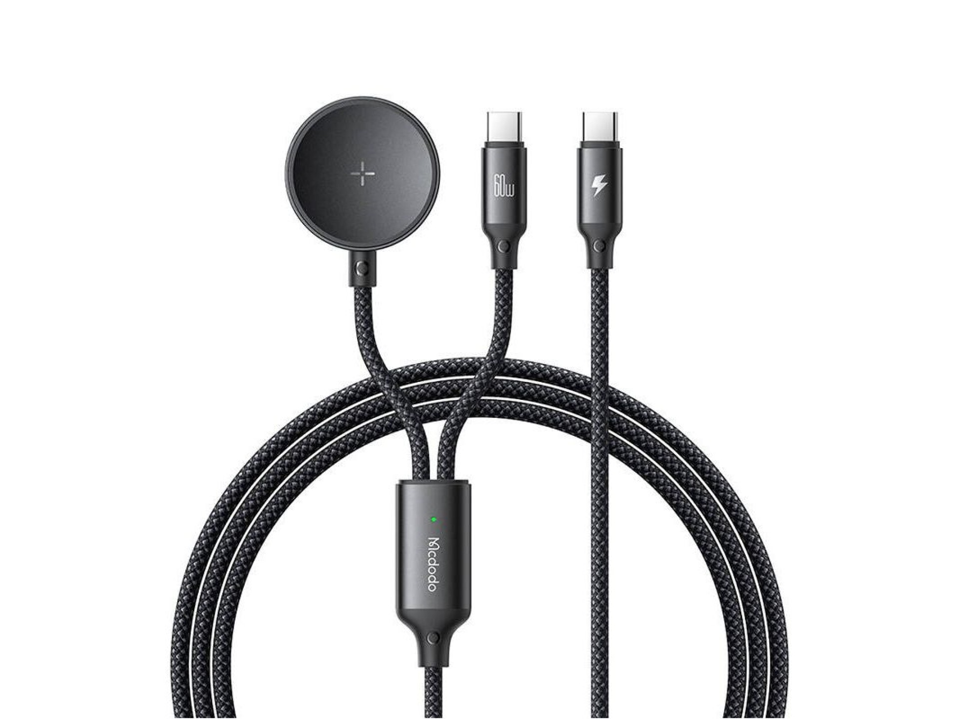 Cable USB-C 2 en 1 Mcdodo CA-4210 + cargador para Samsung Watch, 60 W, 1,2 m