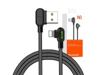 USB to Lightning cable, Mcdodo CA-4673, angled, 1.8m (black) USB to Lightning cable, Mcdodo CA-4673, angled, 1.8m (black)