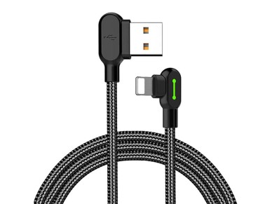 Cabo USB para Lightning, Mcdodo CA-4679, angulado, 3m (preto) Cabo USB para Lightning, Mcdodo CA-4679, angulado, 3m (preto)