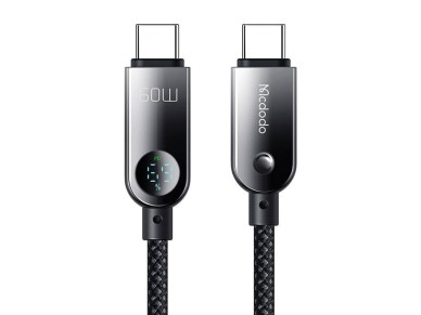 Cable de datos Mcdodo CA-4780 USB-C a USB-C de 60 W y 1,2 m (negro)