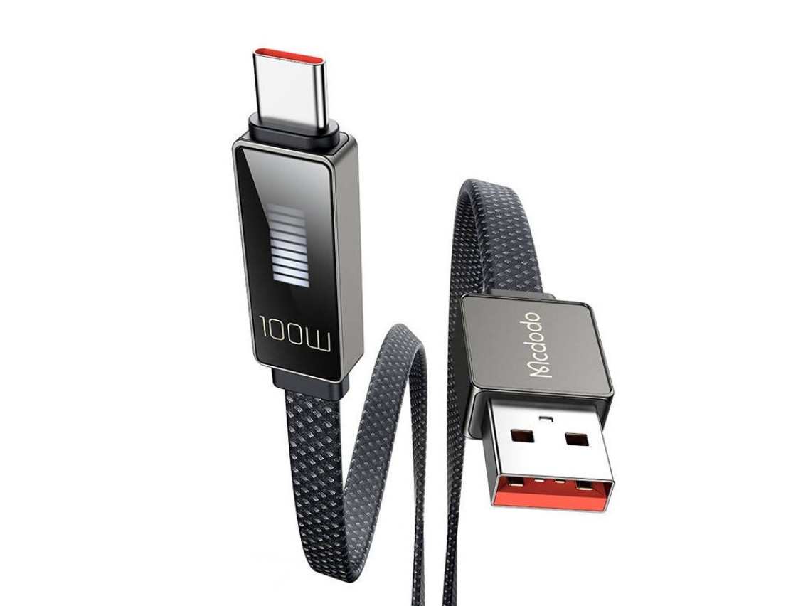 Cabo Mcdodo CA-4980 USB para USB-C com display 1,2m (preto)