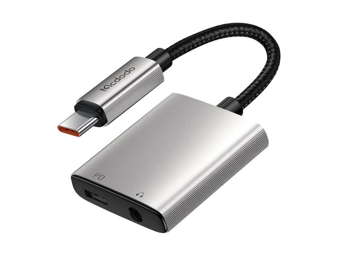 Adaptador de áudio 2 em 1 Mcdodo CA-5550 2 em 1 Lightning para Lightning + DC 3,5 mm