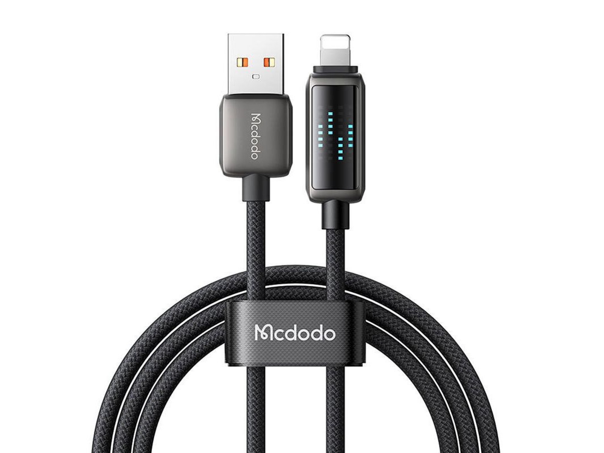 Cable USB-A a Lightning Mcdodo CA-5250, pantalla LED, 1,2 m