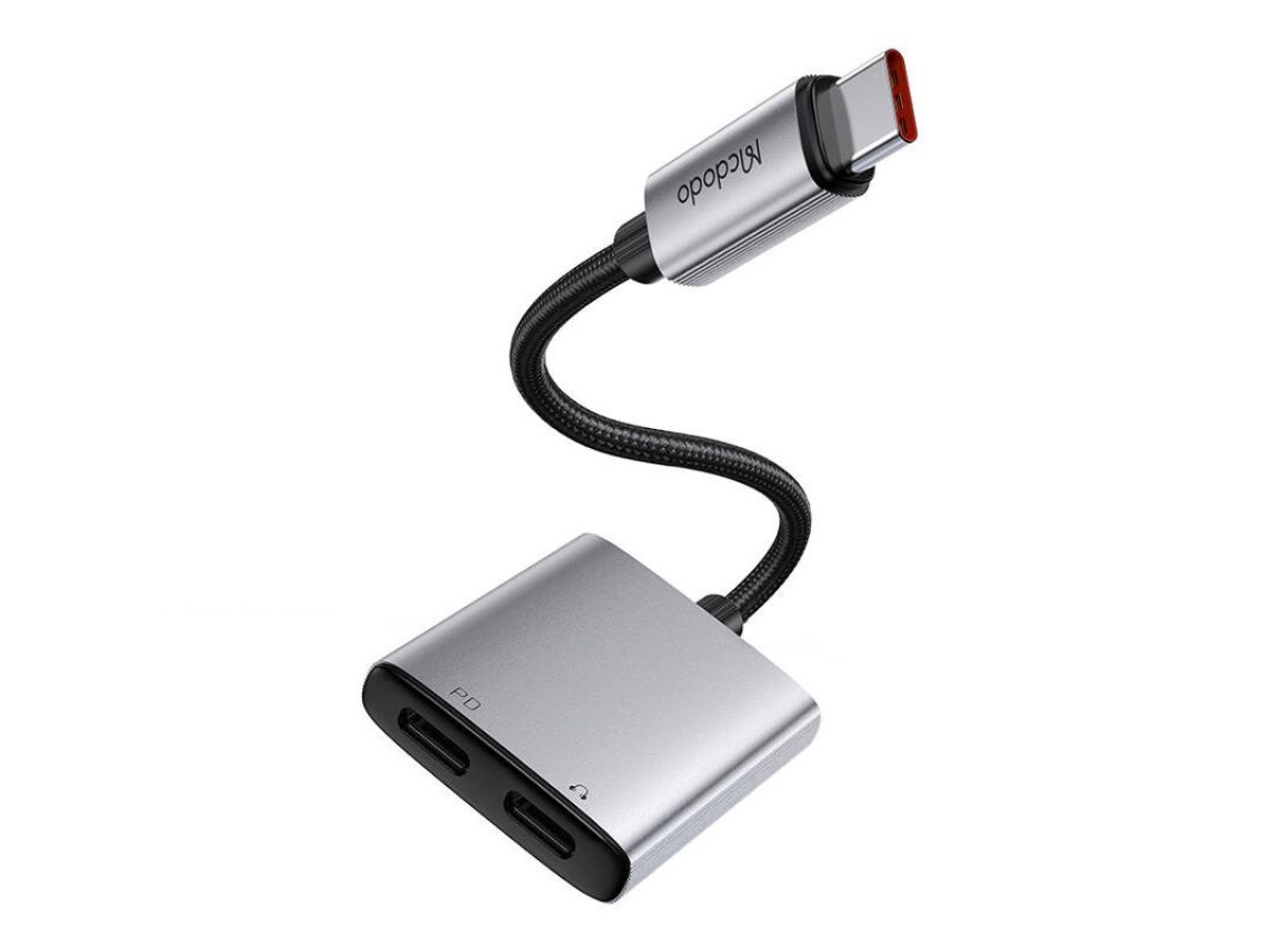 Adaptador de audio 2 en 1 Mcdodo CA-5570 2 en 1 USB-C a 2x USB-C