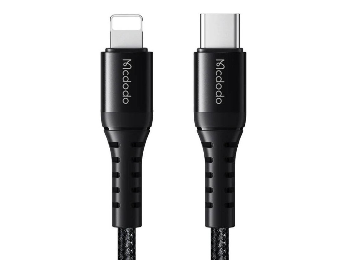 Cable USB-C a Lightning Mcdodo CA-5630, 36 W, 0,2 m (negro)