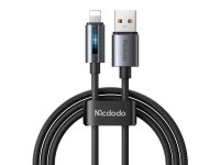 Mcdodo CA-5660 USB-A to Lightning cable with flashing light 1.2m (black)