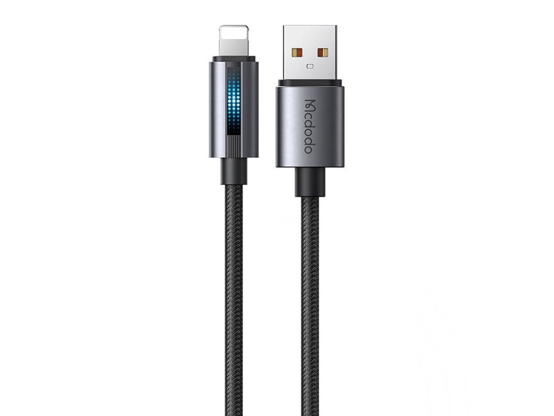 Cabo USB-A para Lightning Mcdodo CA-5660 com luz piscante de 1,2 m (preto)