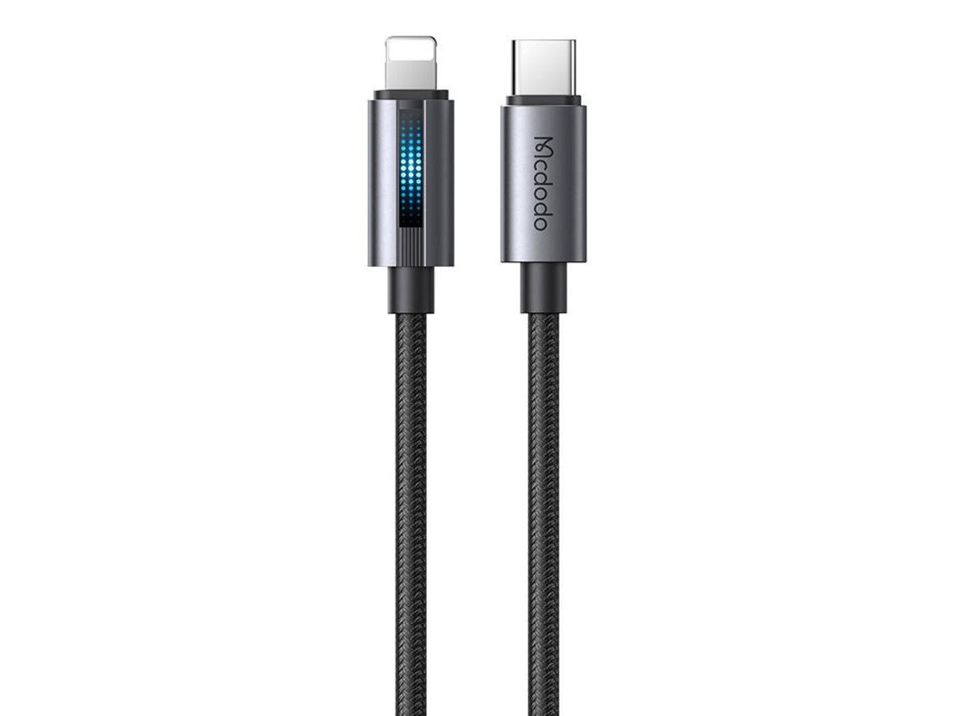 Cabo USB-C para Lightning Mcdodo CA-5710 com luz intermitente de 36 W e 1,2 m (preto)