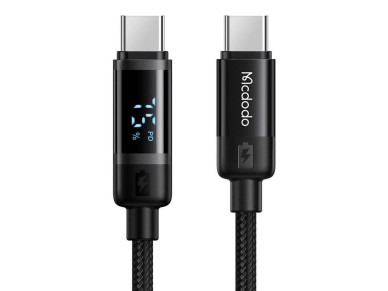 Cable de datos Mcdodo CA-5780 USB-C a USB-C de 60 W y 1,2 m (negro)