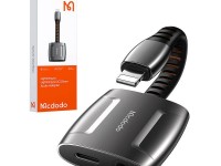 Adaptador de Lightning a Lightning + miniconector AUX de 3,5 mm, Mcdodo CA-6340 (negro) Adaptador de Lightning a Lightning + miniconector AUX de 3,5 mm, Mcdodo CA-6340 (negro)