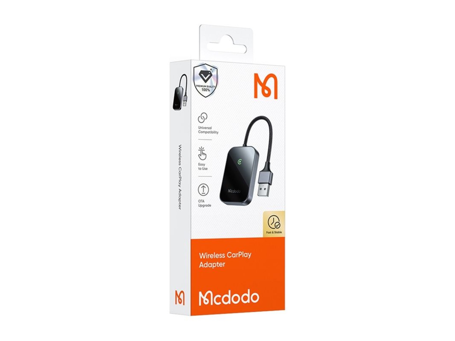 Adaptador inalámbrico CarPlay con cable USB McDodo CA-7210 negro