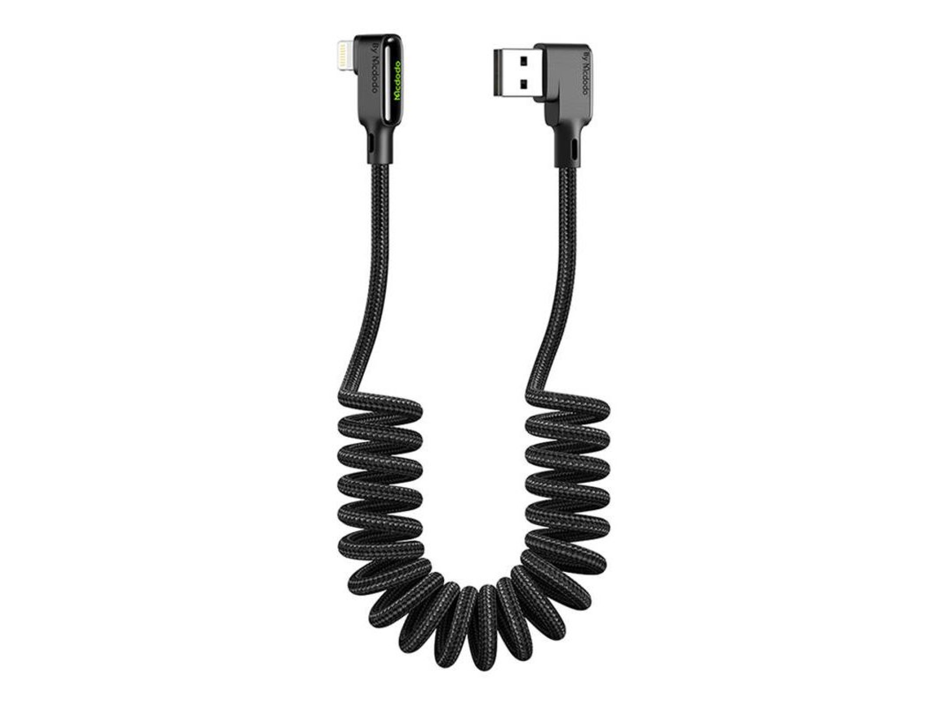 USB to Lightning cable, Mcdodo CA-7300, angled, 1.8m (black)