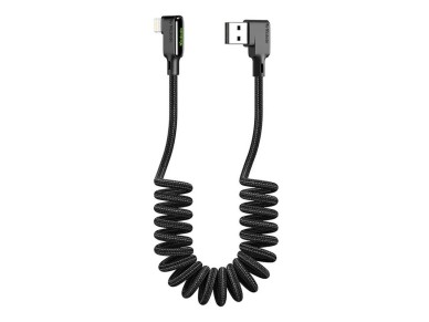 USB to Lightning cable, Mcdodo CA-7300, angled, 1.8m (black)