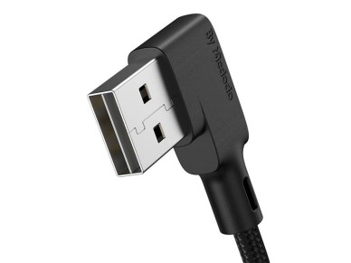 USB to Lightning cable, Mcdodo CA-7300, angled, 1.8m (black)