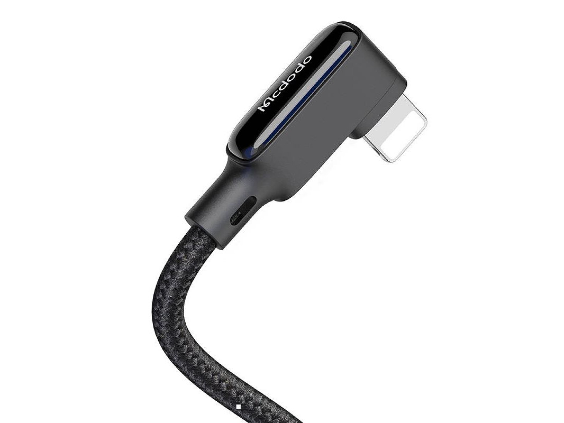 USB to Lightning cable, Mcdodo CA-7300, angled, 1.8m (black)