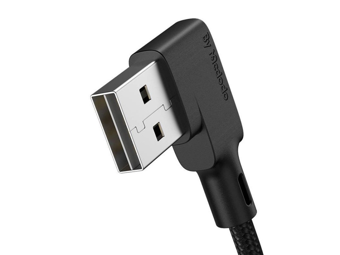 Cabo USB para USB-C, Mcdodo CA-7310, angulado, 1,8 m (preto)