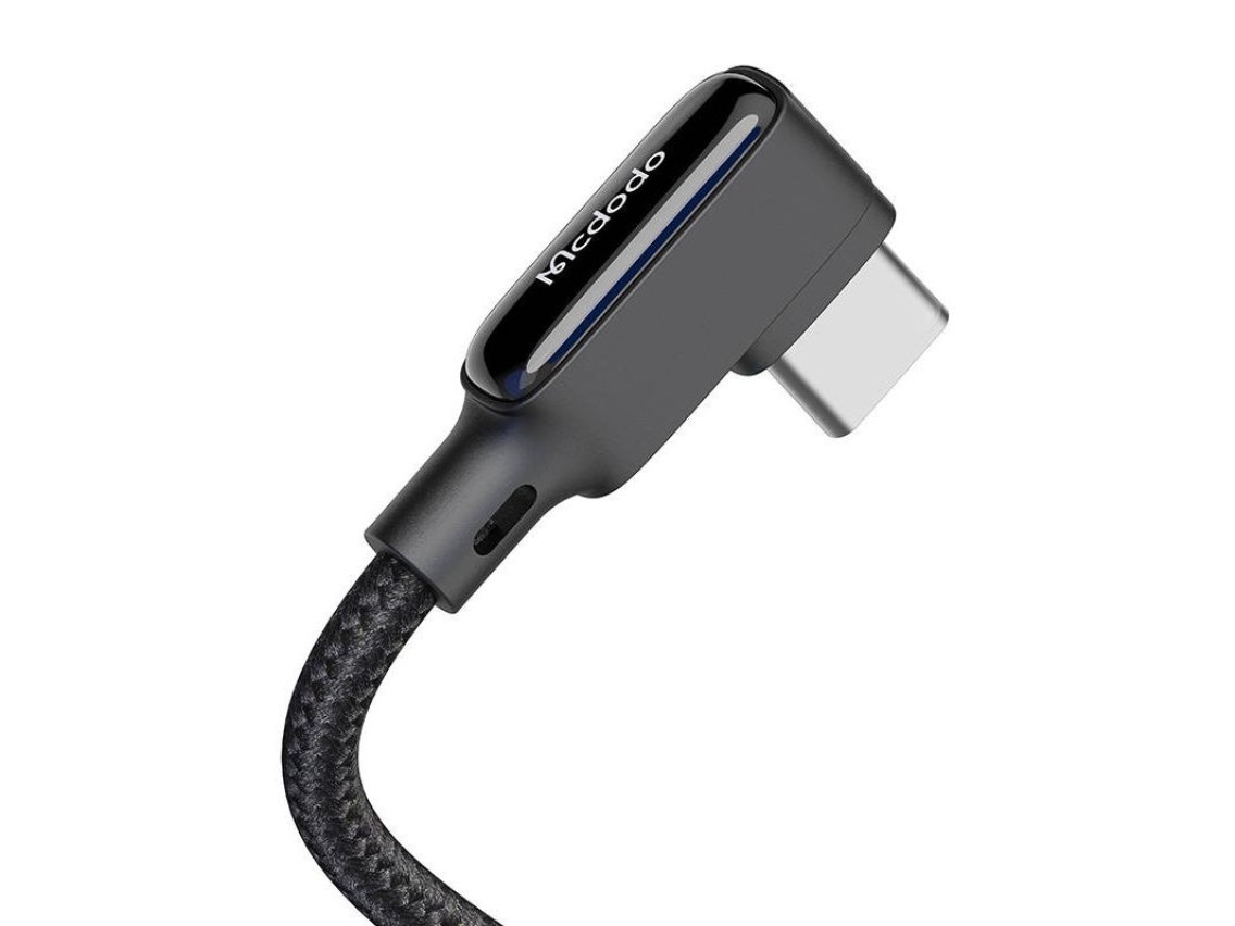 Cabo USB para USB-C, Mcdodo CA-7310, angulado, 1,8 m (preto)