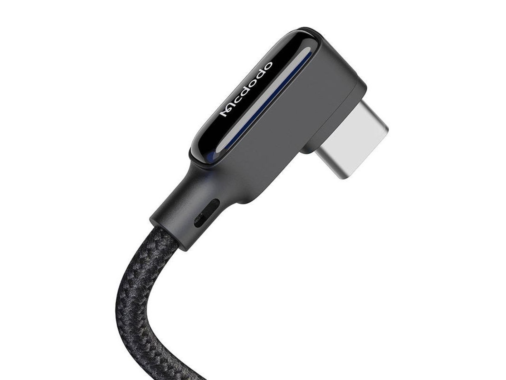 USB to USB-C cable, Mcdodo CA-7310, angled, 1.8m (black)