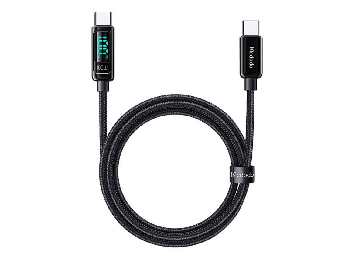 Cable USB-C a USB-C Mcdodo CA-8820 de 100 W, 1,2 m (negro)