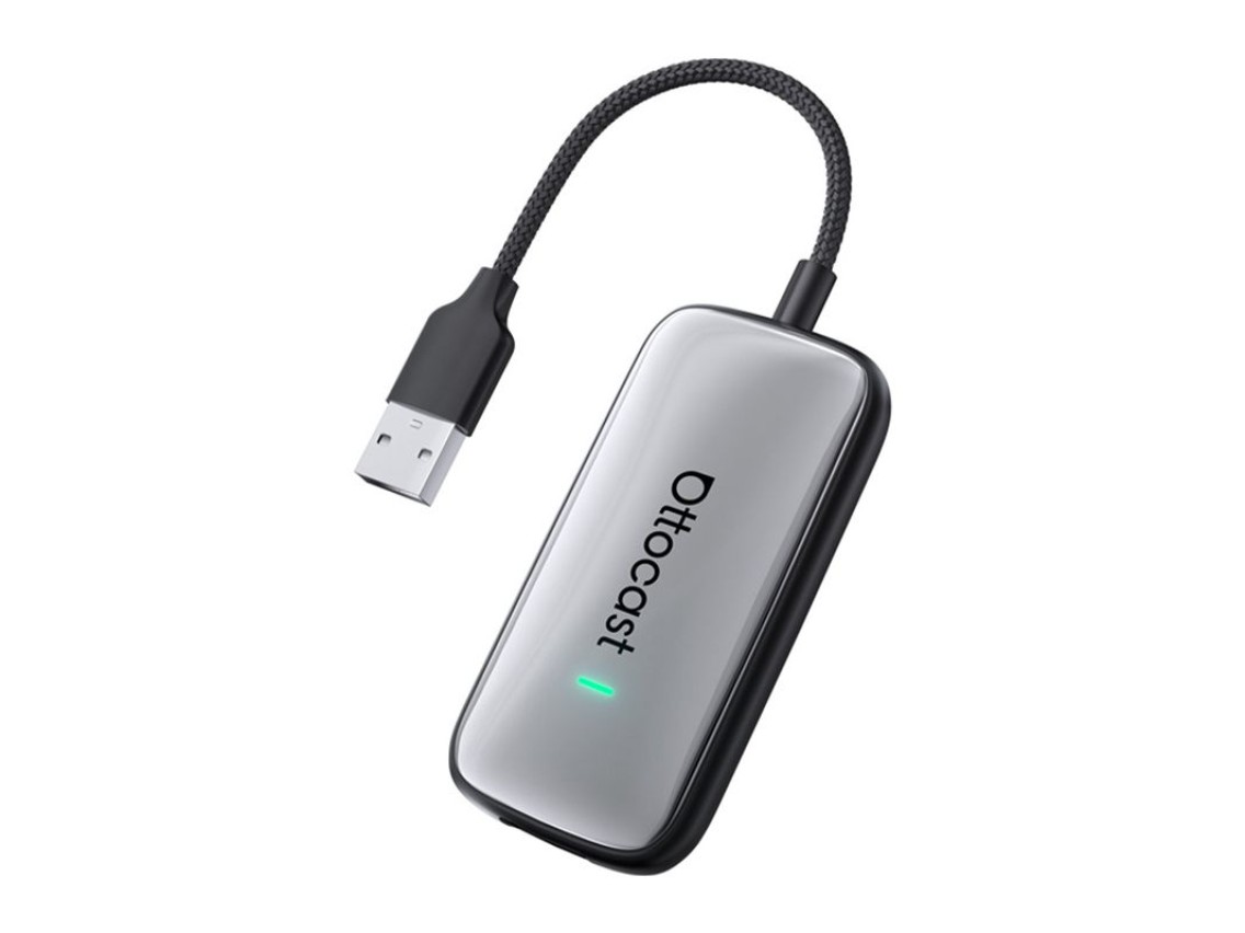 Adaptador inalámbrico Ottocast Play2Video Ultra para CarPlay/Android Auto
