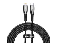 Cabo de dados de carregamento rápido Baseus Glimmer Series Tipo C para iP 20 W 2 m Preto