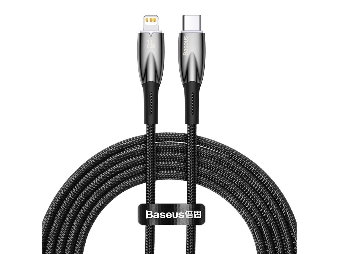 Baseus Glimmer Series Fast Charging Data Cable Type-C to iP 20W 2m Black