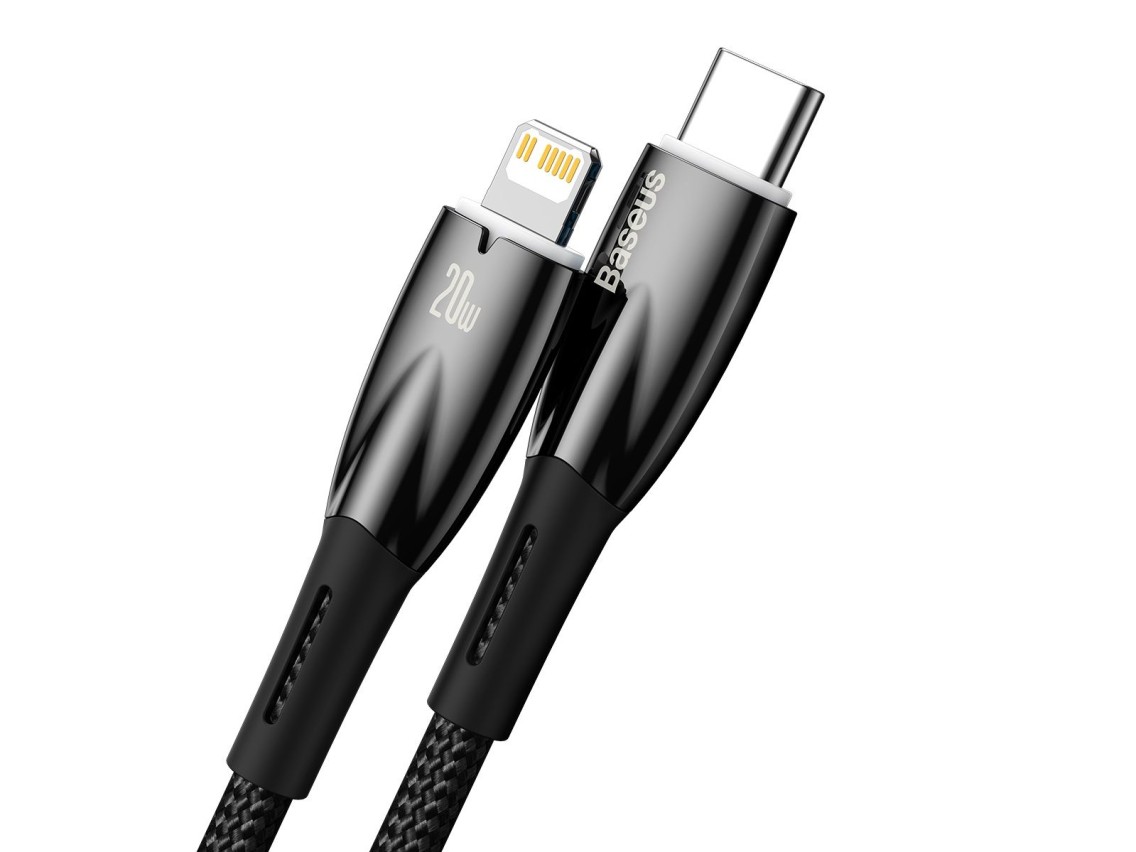 Baseus Glimmer Series Fast Charging Data Cable Type-C to iP 20W 2m Black