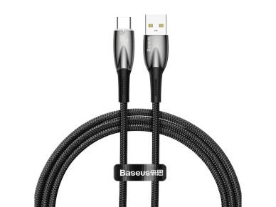 Cable Baseus Glimmer USB-USB-C 1,0 m negro 100 W