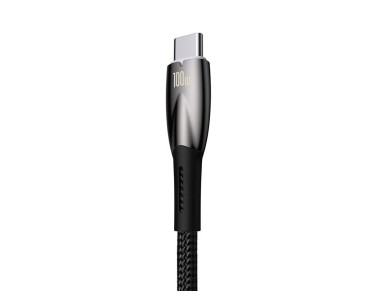 Cable Baseus Glimmer USB-USB-C 2,0 m negro 100 W