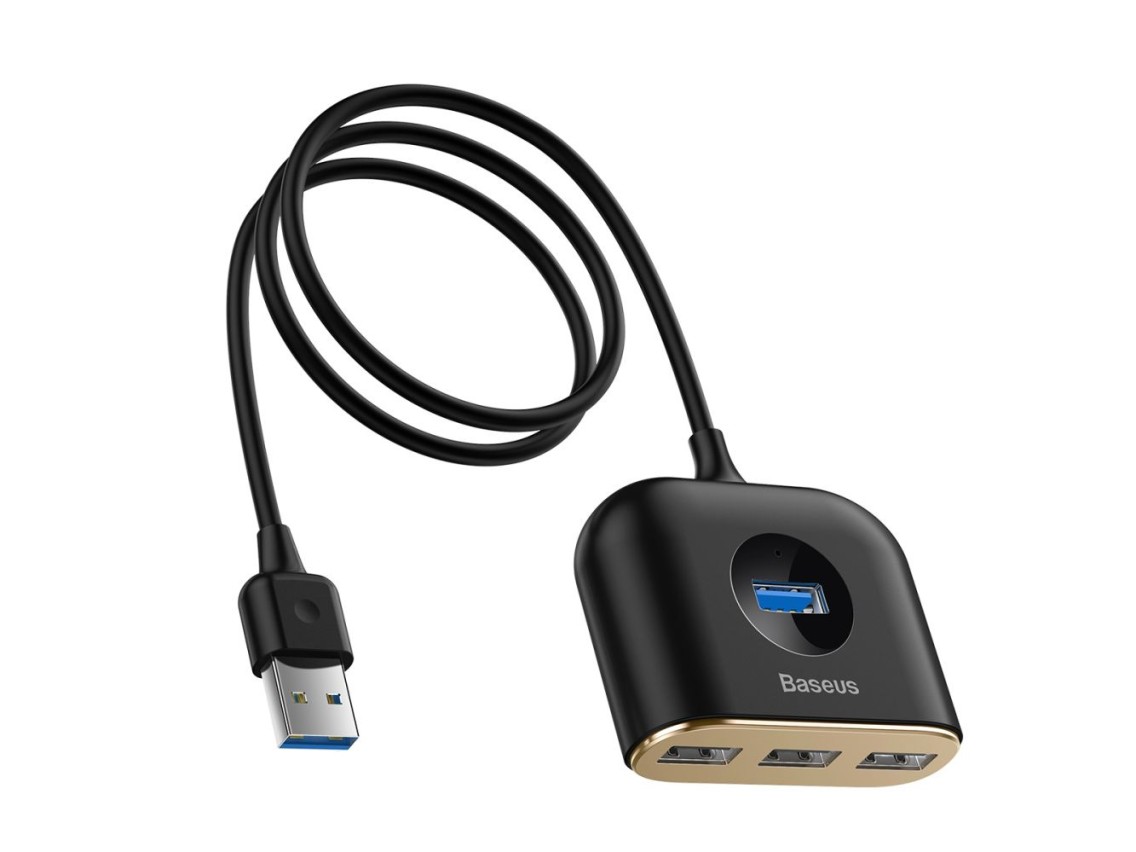 Baseus adapter HUB Square USB 3.0 to 4x USB black
