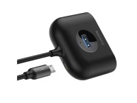 Baseus adapter HUB Square USB 3.0 to 4x USB black Baseus adapter HUB Square USB 3.0 to 4x USB black