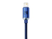 Cabo Baseus Crystal Shine USB - Lightning 1,2 m 2,4A azul Cabo Baseus Crystal Shine USB - Lightning 1,2 m 2,4A azul