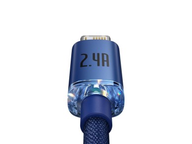 Cable Baseus Crystal Shine USB-Lightning 1,2 m 2,4 A azul