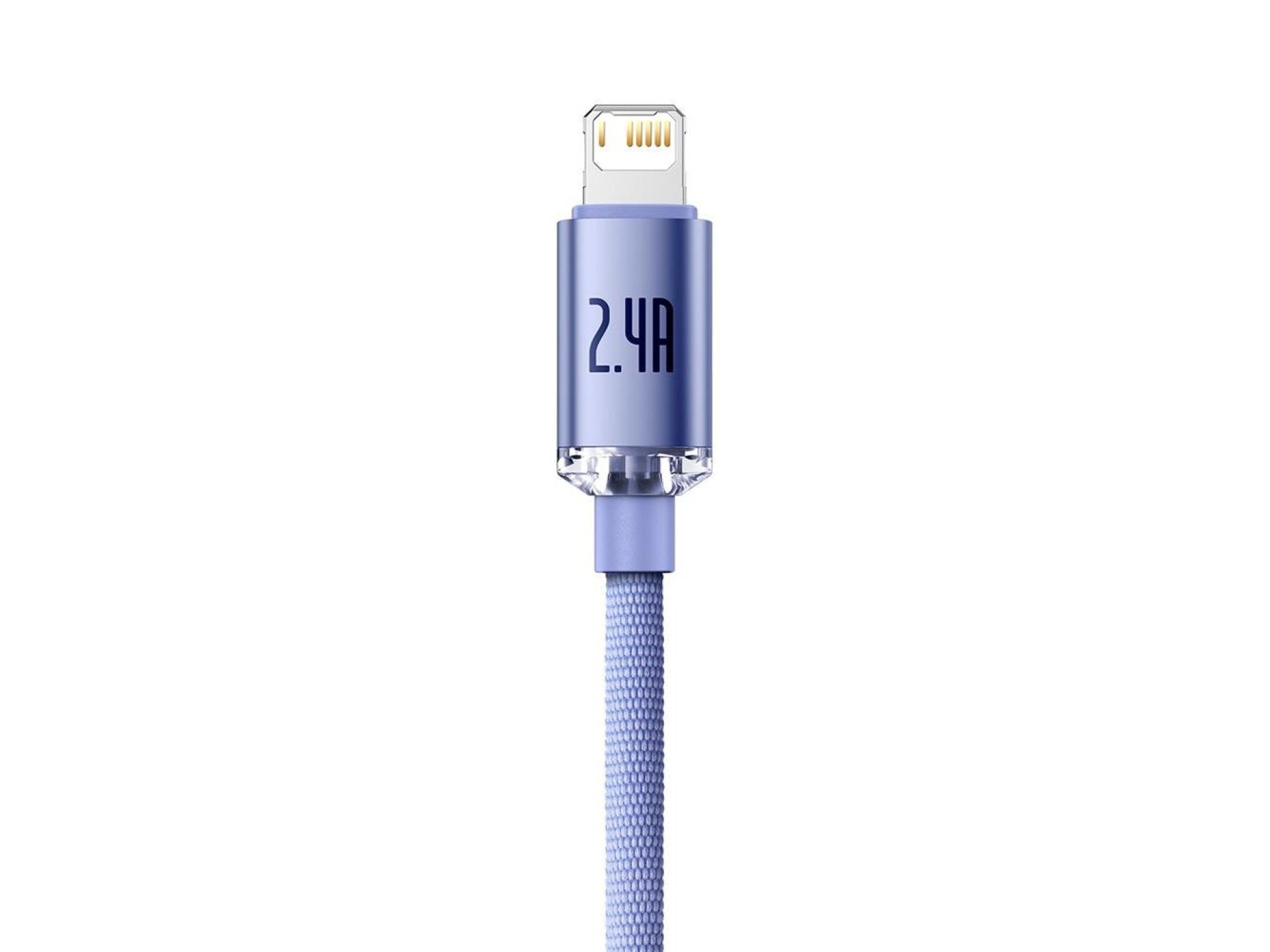 Cable Baseus Crystal Shine USB-Lightning 1,2 m 2,4 A morado