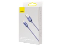 Cable Baseus Crystal Shine USB-Lightning 1,2 m 2,4 A morado Cable Baseus Crystal Shine USB-Lightning 1,2 m 2,4 A morado