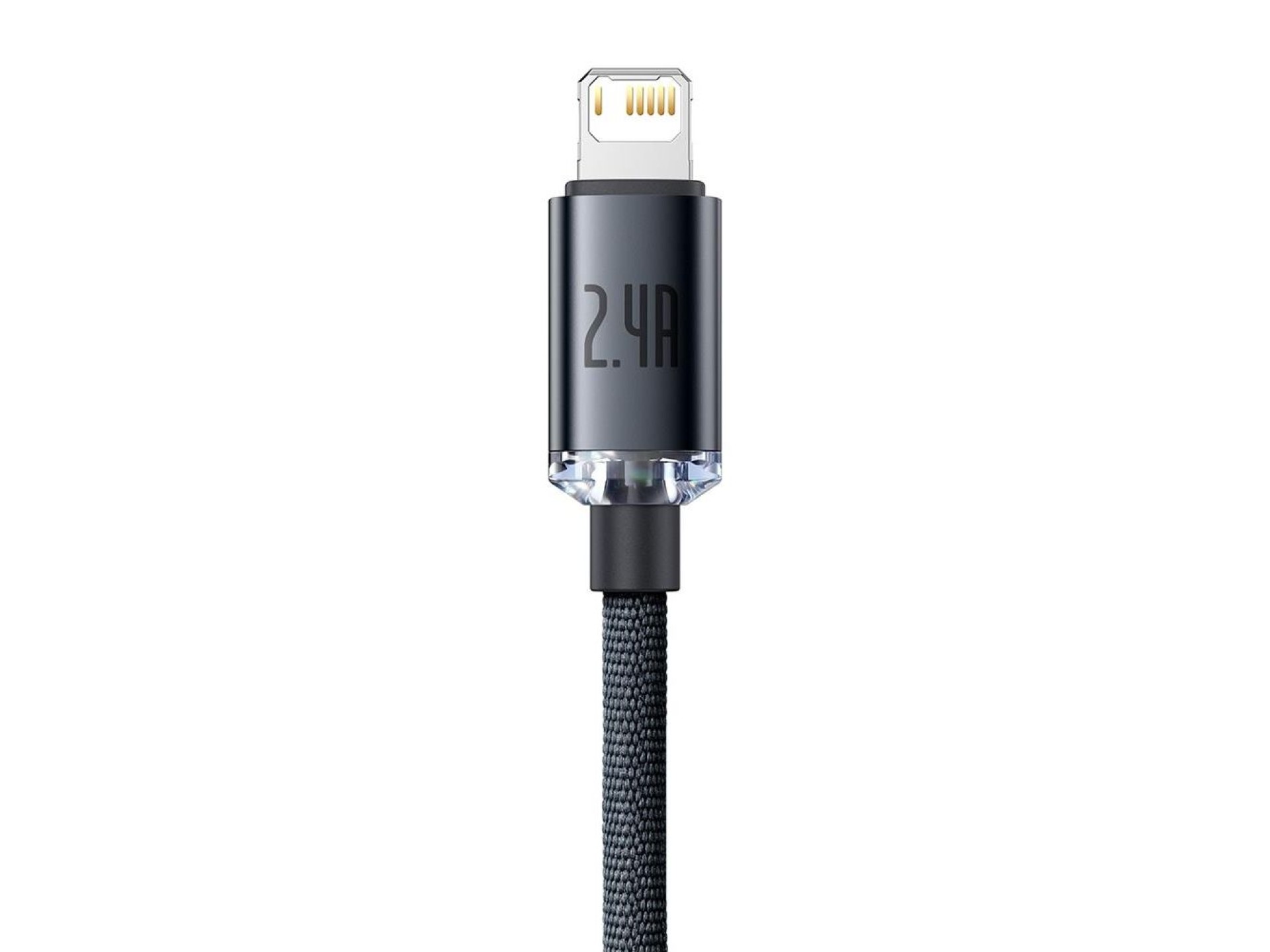 Cable Baseus Crystal Shine USB-Lightning 2,0 m 2,4 A negro