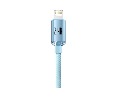 Cable Baseus Crystal Shine USB-Lightning 1,2 m 2,4A azul cielo
