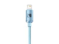 Cable Baseus Crystal Shine USB-Lightning 1,2 m 2,4A azul cielo Cable Baseus Crystal Shine USB-Lightning 1,2 m 2,4A azul cielo