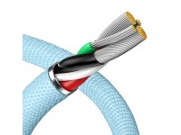 Cable Baseus Crystal Shine USB-Lightning 1,2 m 2,4A azul cielo Cable Baseus Crystal Shine USB-Lightning 1,2 m 2,4A azul cielo