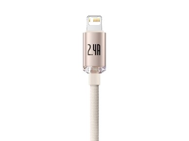 Baseus cable Crystal Shine USB - Lightning 1,2 m 2,4A pink