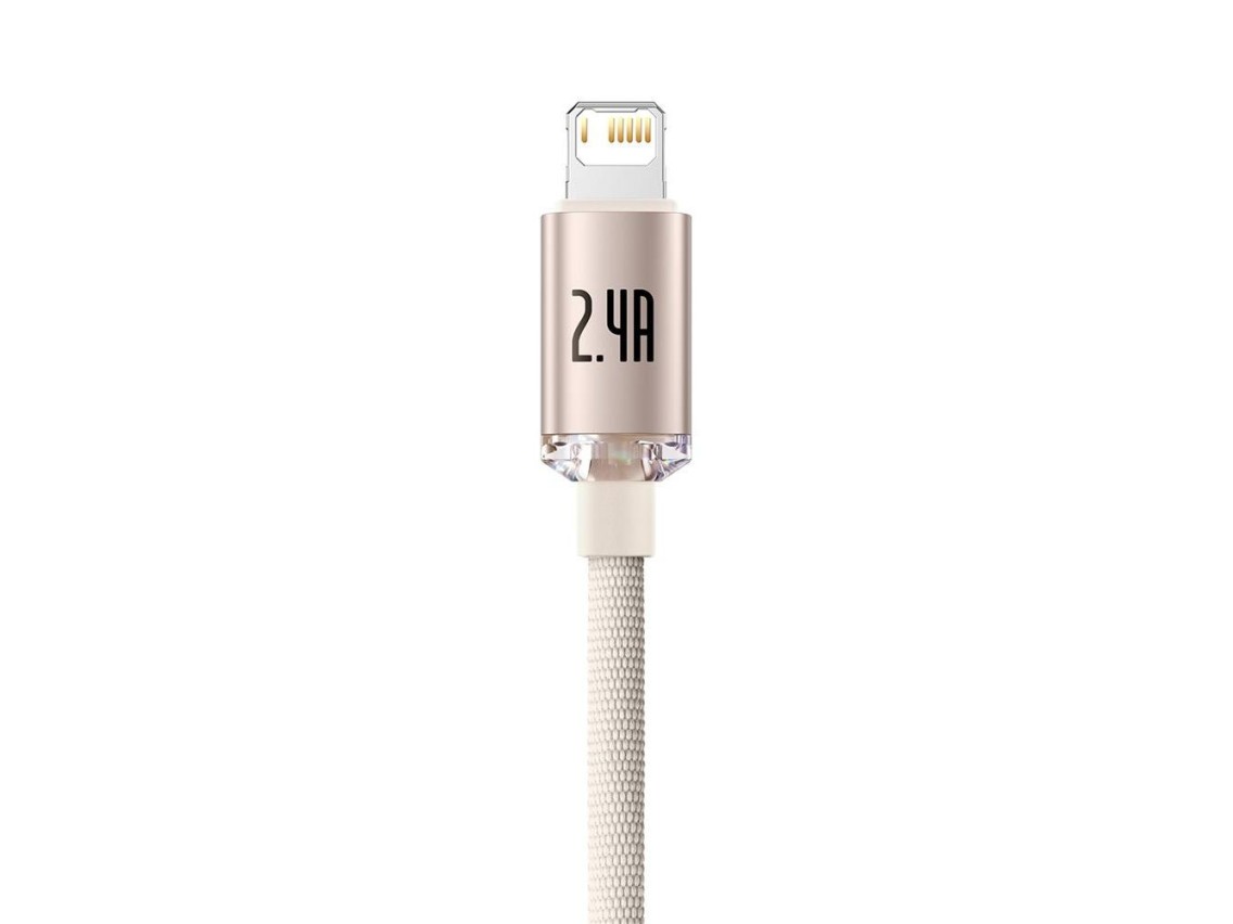 Baseus cable Crystal Shine USB - Lightning 1,2 m 2,4A pink