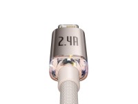 Baseus cable Crystal Shine USB - Lightning 1,2 m 2,4A pink Baseus cable Crystal Shine USB - Lightning 1,2 m 2,4A pink
