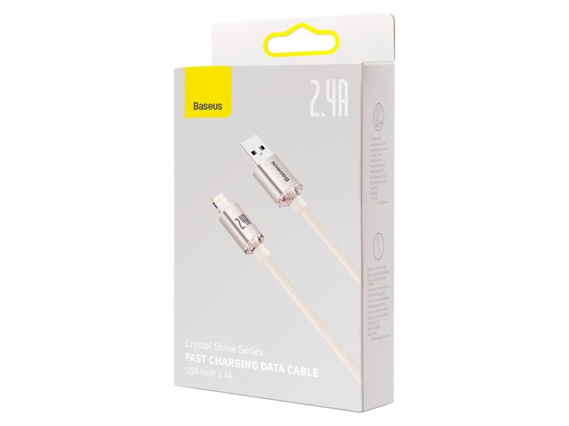 Baseus cable Crystal Shine USB - Lightning 1,2 m 2,4A pink