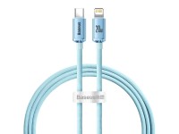 Cable Baseus Crystal Shine USB-C - Lightning 1,2 m 20 W azul cielo