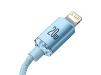 Baseus Crystal Shine USB-C - Lightning 1,2 m 20W azul celeste Baseus Crystal Shine USB-C - Lightning 1,2 m 20W azul celeste