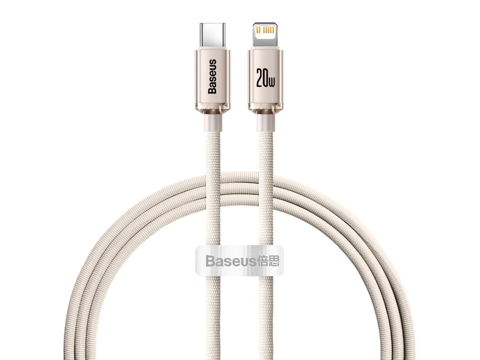 Baseus cable Crystal Shine USB-C - Lightning 1,2 m 20W pink