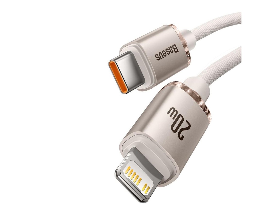 Baseus cable Crystal Shine USB-C - Lightning 1,2 m 20W pink