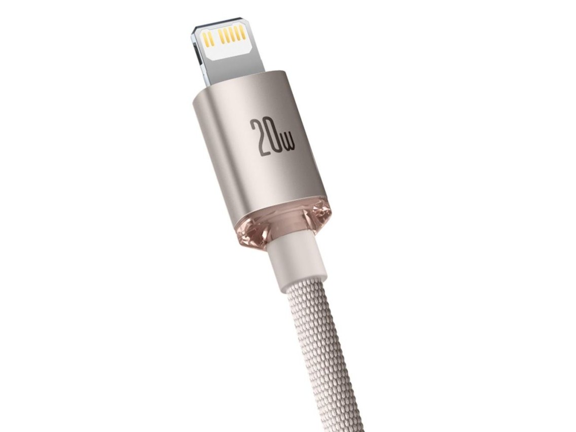 Baseus cable Crystal Shine USB-C - Lightning 1,2 m 20W pink