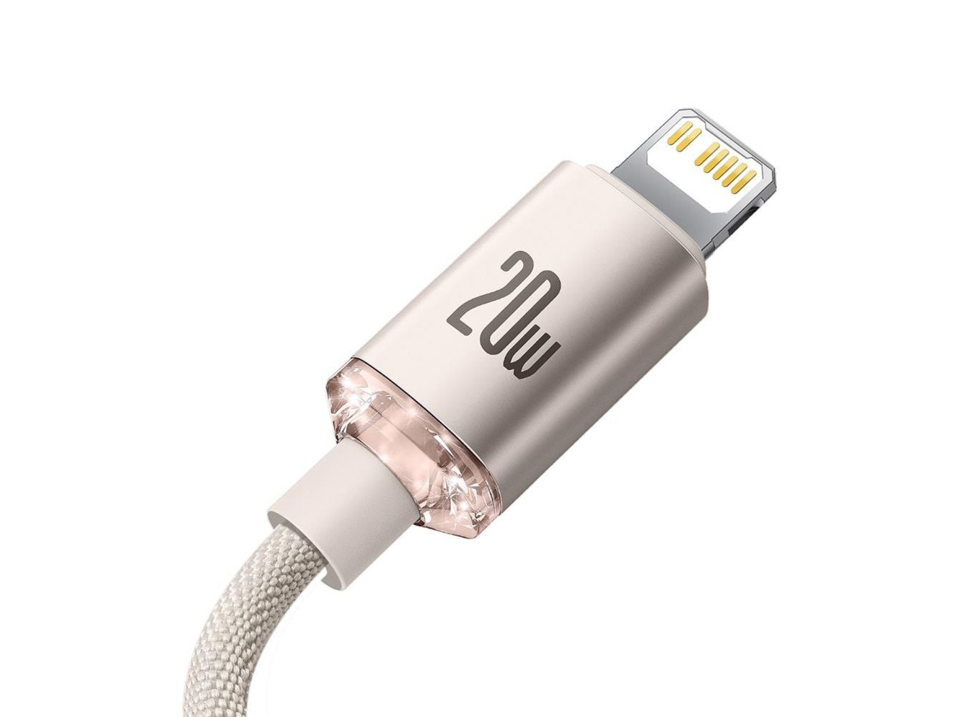 Baseus cable Crystal Shine USB-C - Lightning 1,2 m 20W pink